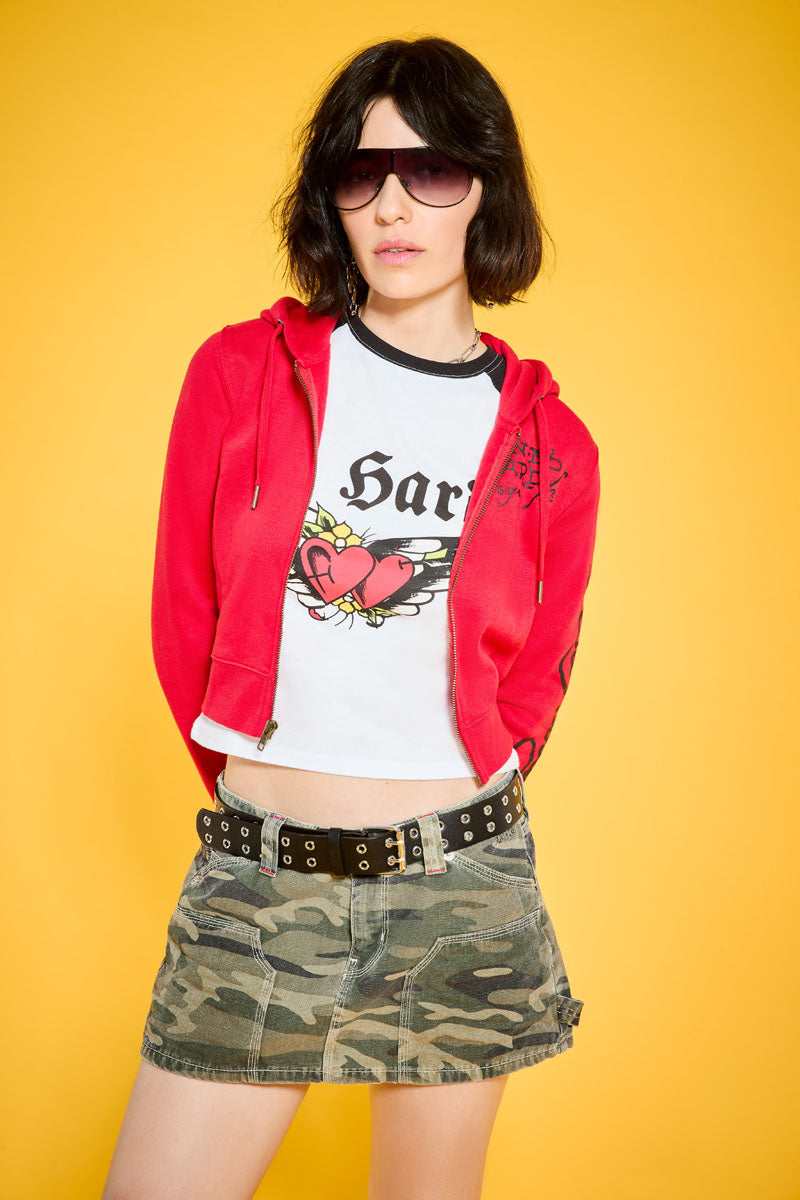 Heart Wings Raglan Cap Sleeve Tee - Image 2