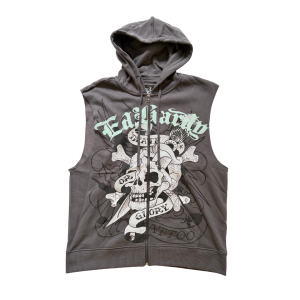 DG Skull Fleece Cut Off Hoodie
