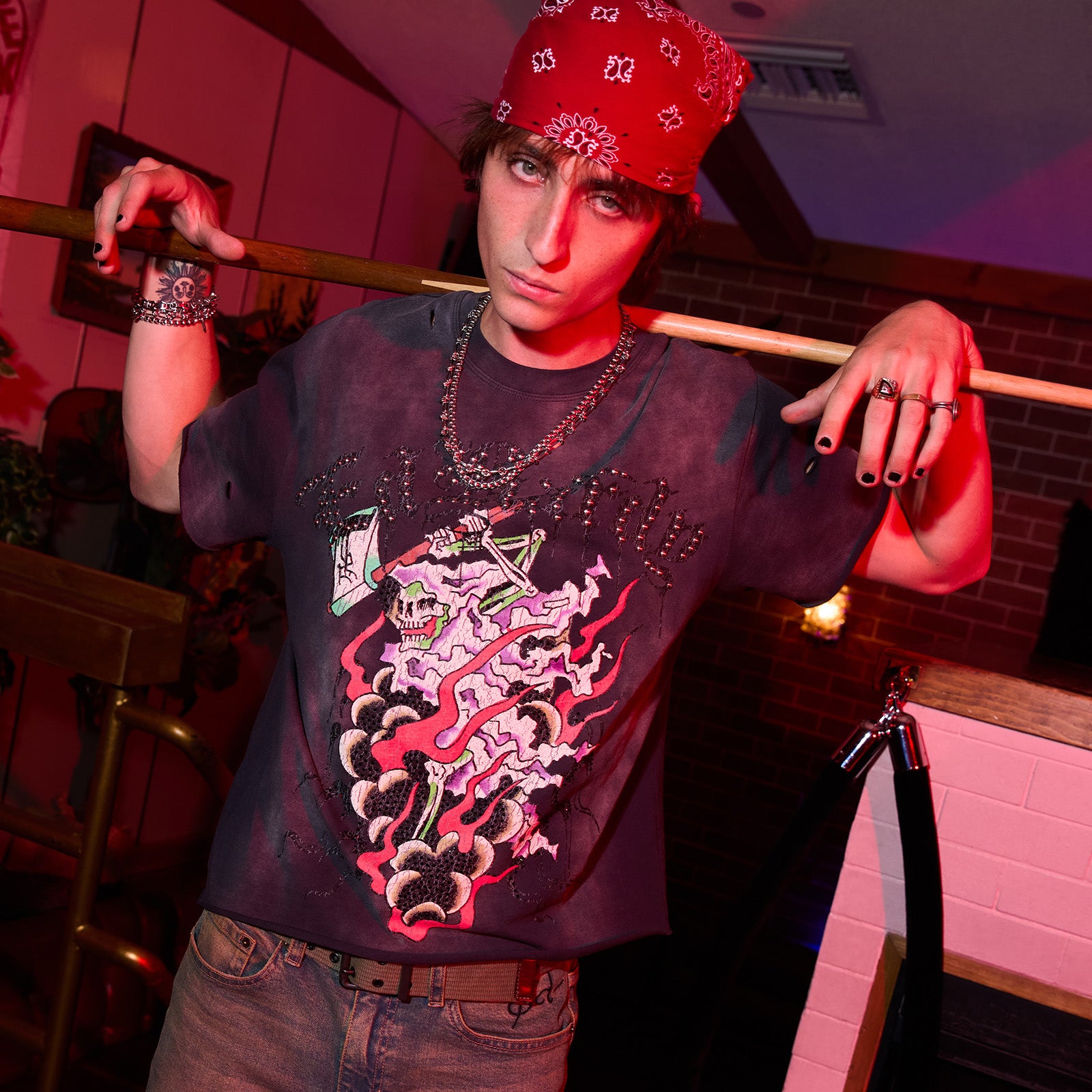 FIRE LORD CROPPED MENS BOXY TEE