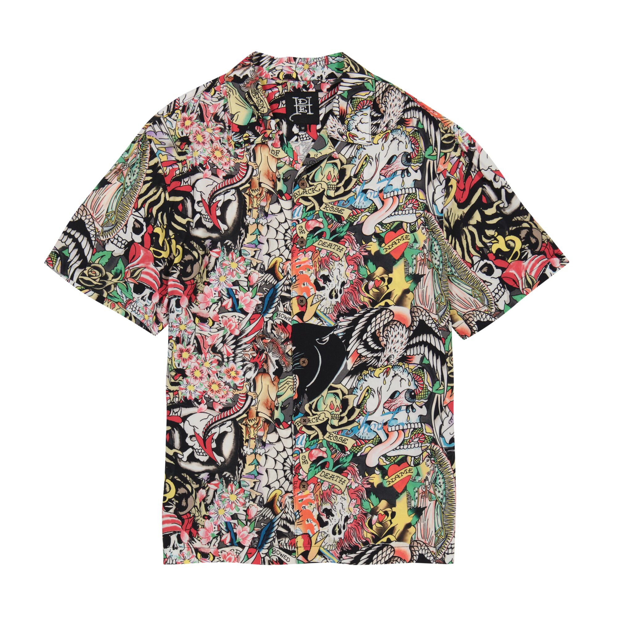 TATTOO COLLAGE CAMP SHIRT