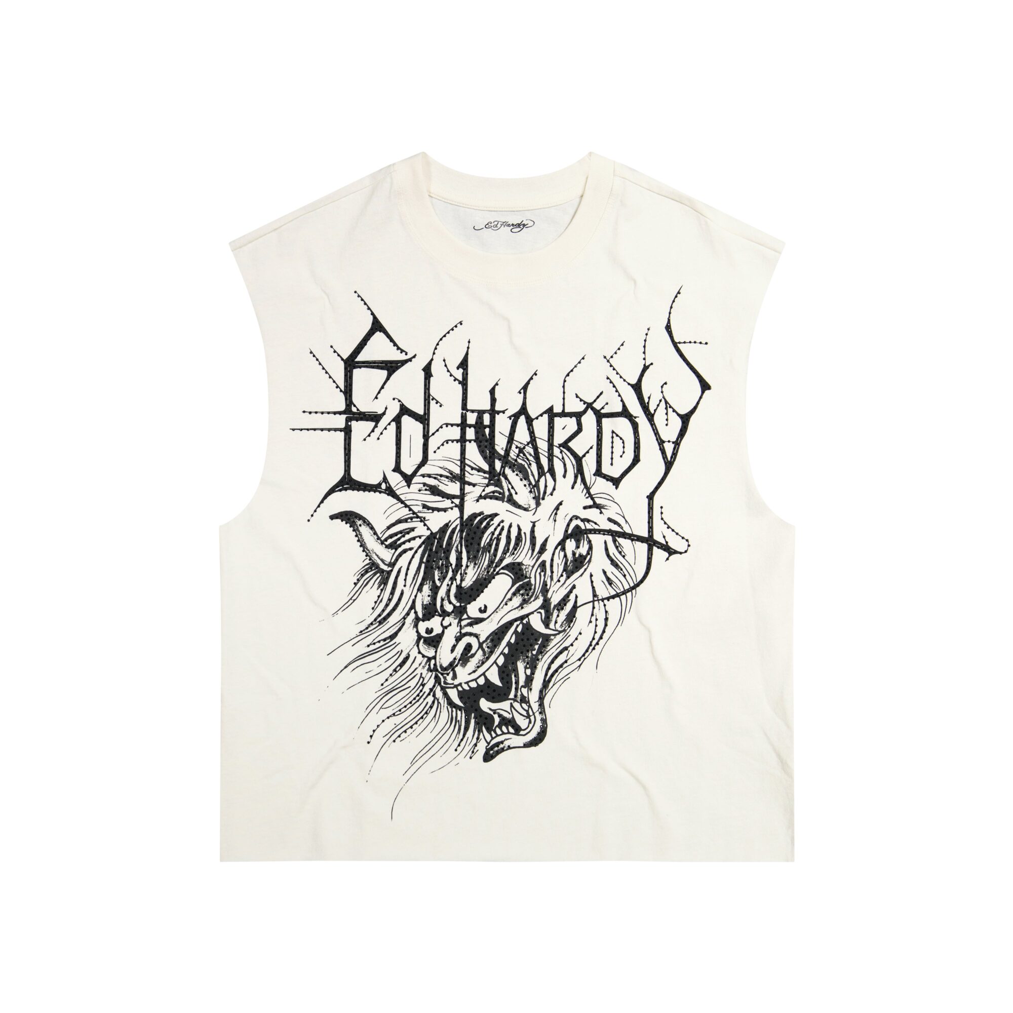 DEMON HEAD RHINESTONE BOXY CROPPED TEE