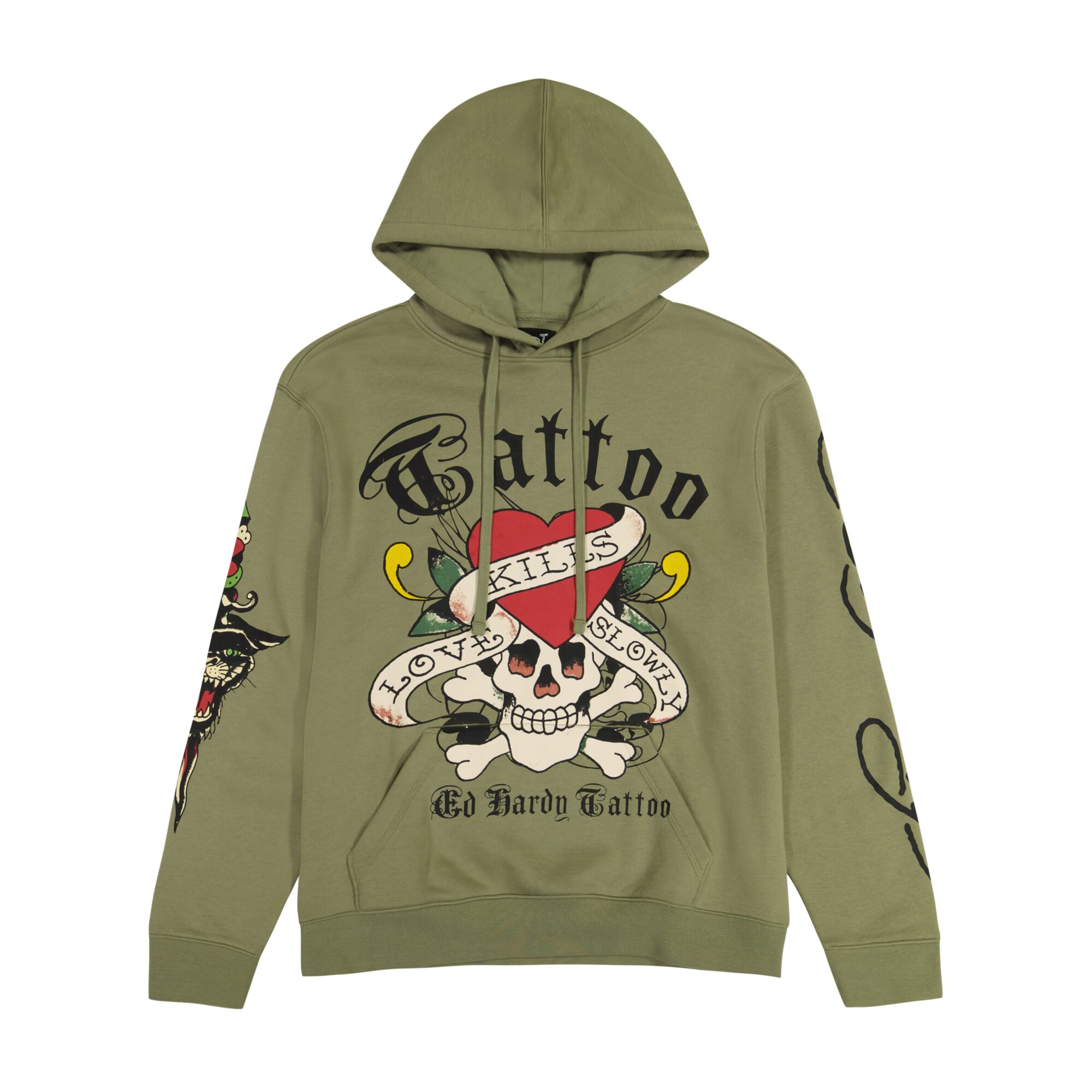 LKS SKULL HOODIE - LIGHT OLIVE
