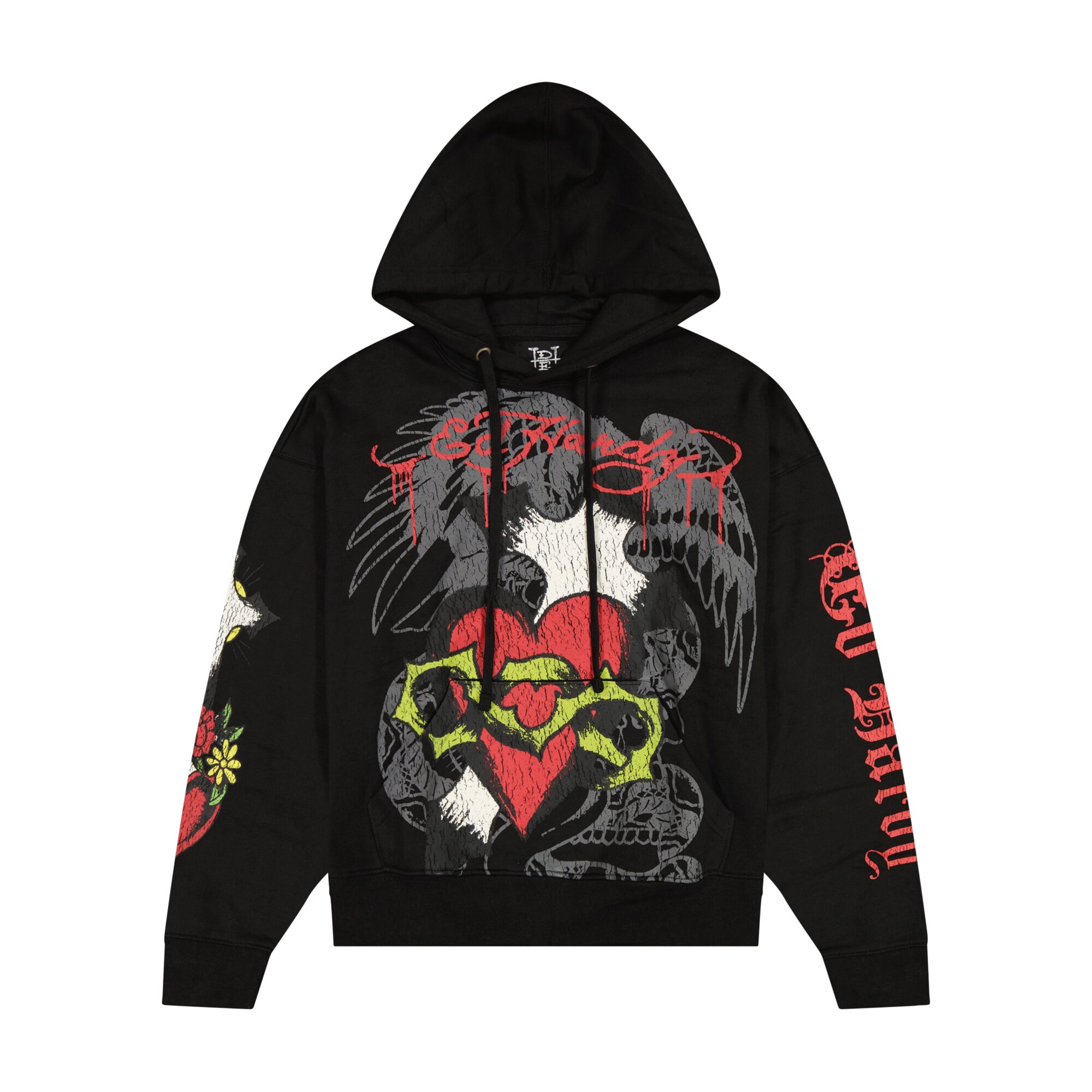 HEART CROSS BOXY FLEECE HOODIE