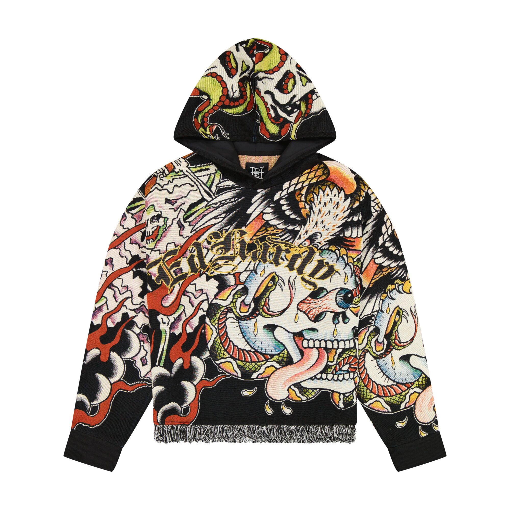 TATTOO COLLAGE TAPESTRY HOODIE
