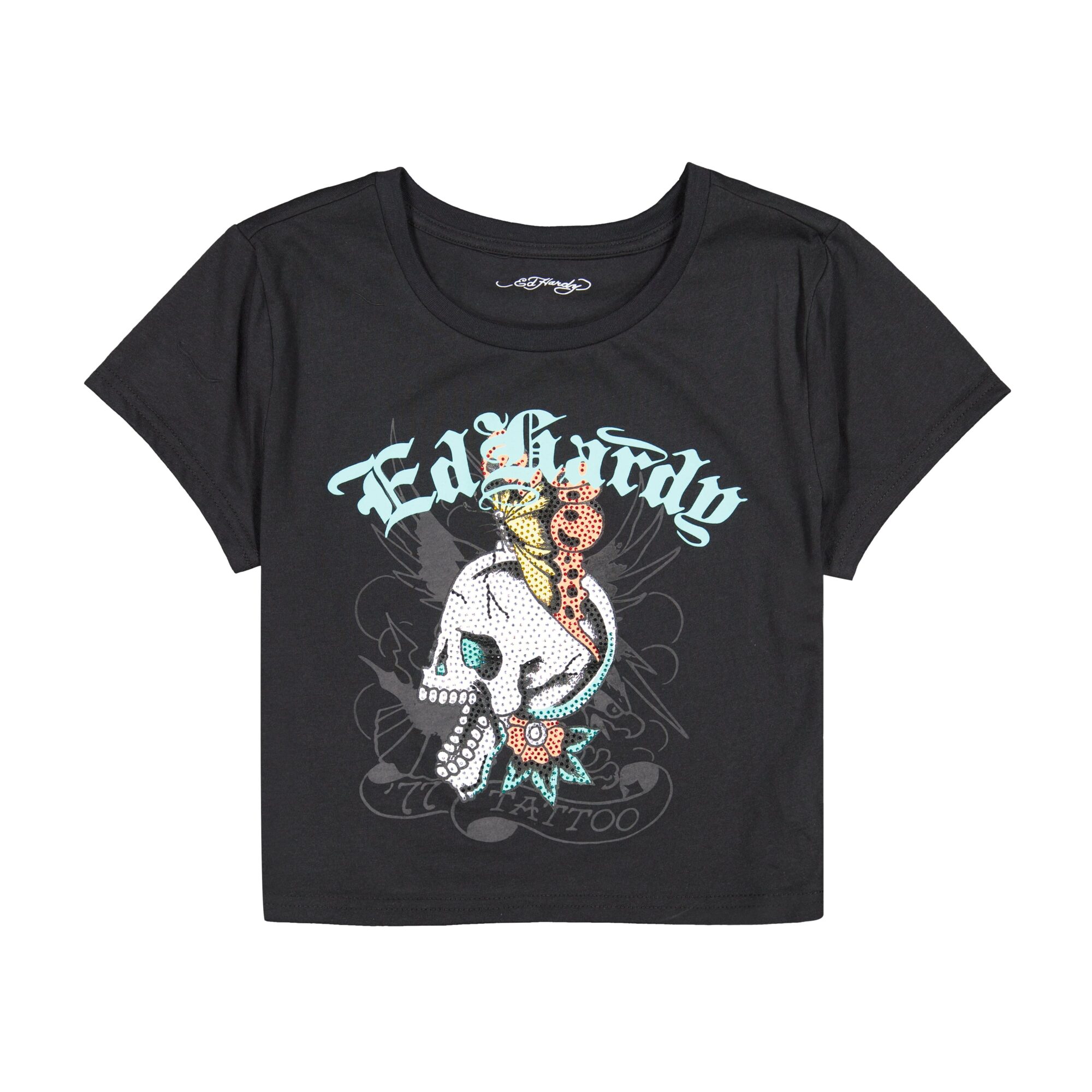 SKULL BUTTERFLY BABY TEE