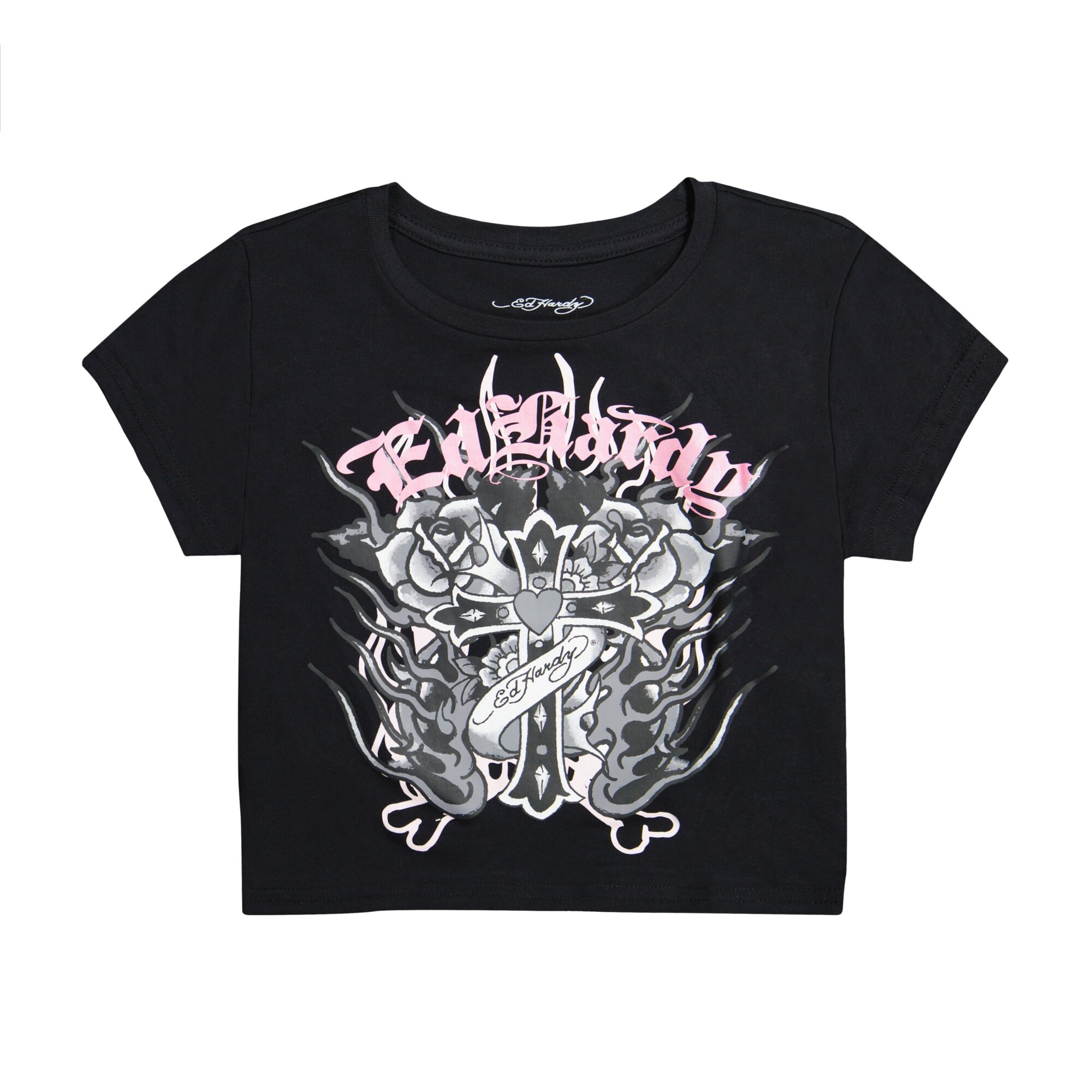 FLAME CROSS BABY TEE