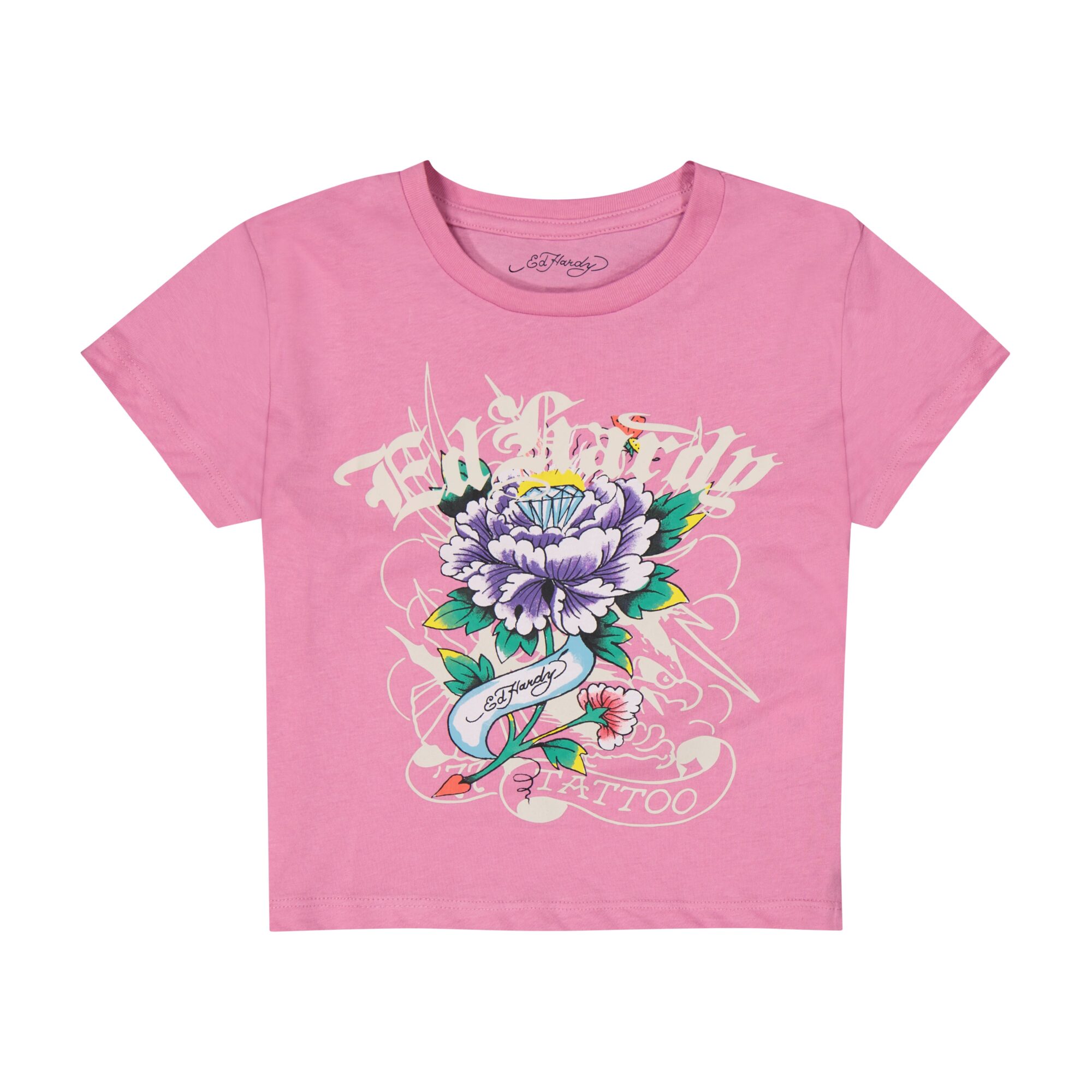 FLOWER DIAMOND BABY TEE
