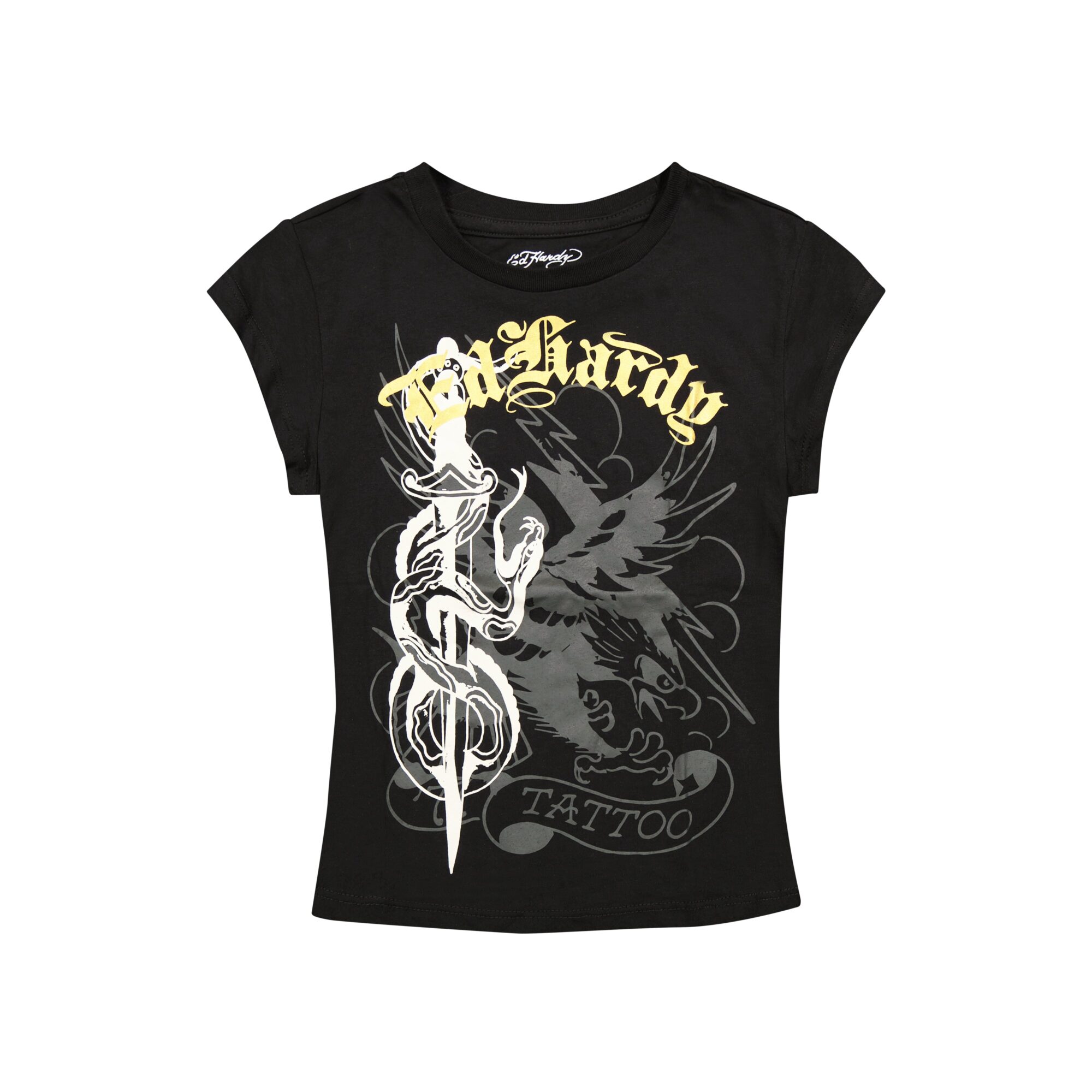 SNAKE DAGGER CAP SLEEVE TEE