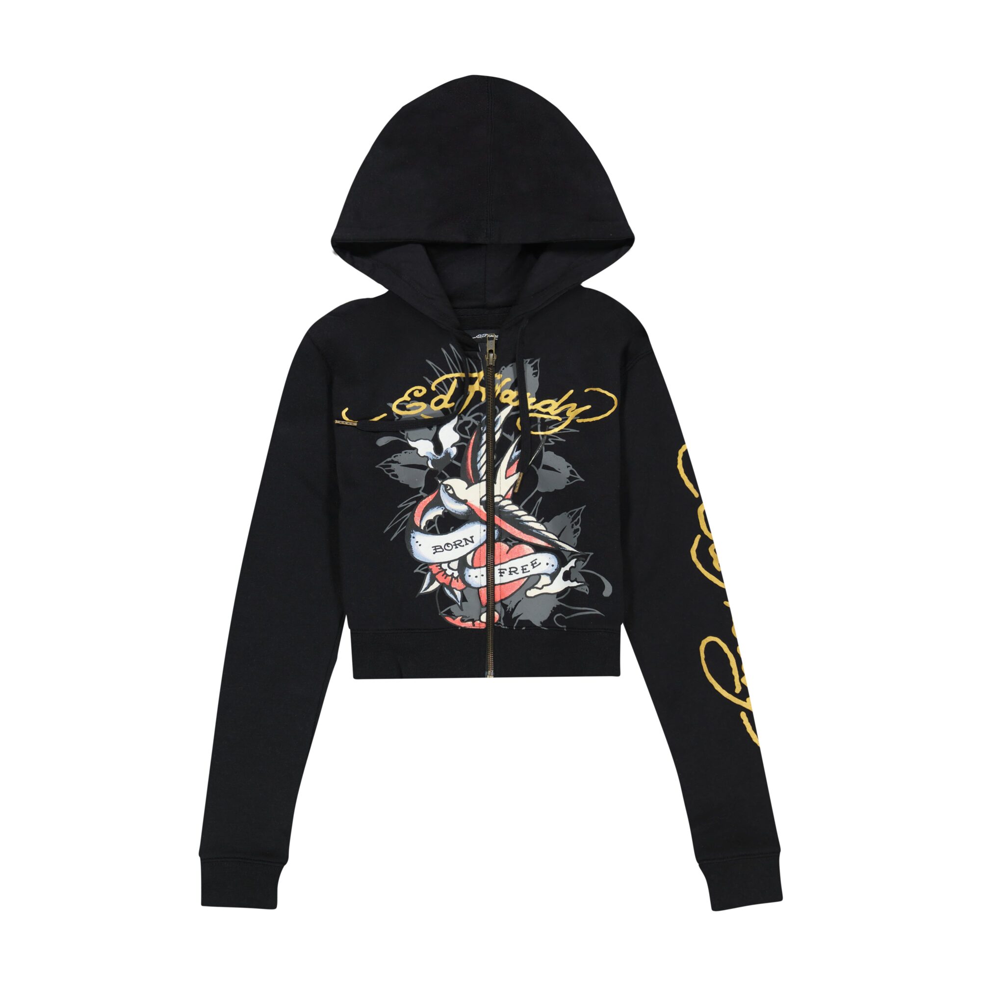 SWALLOW CROPPED HOODIE