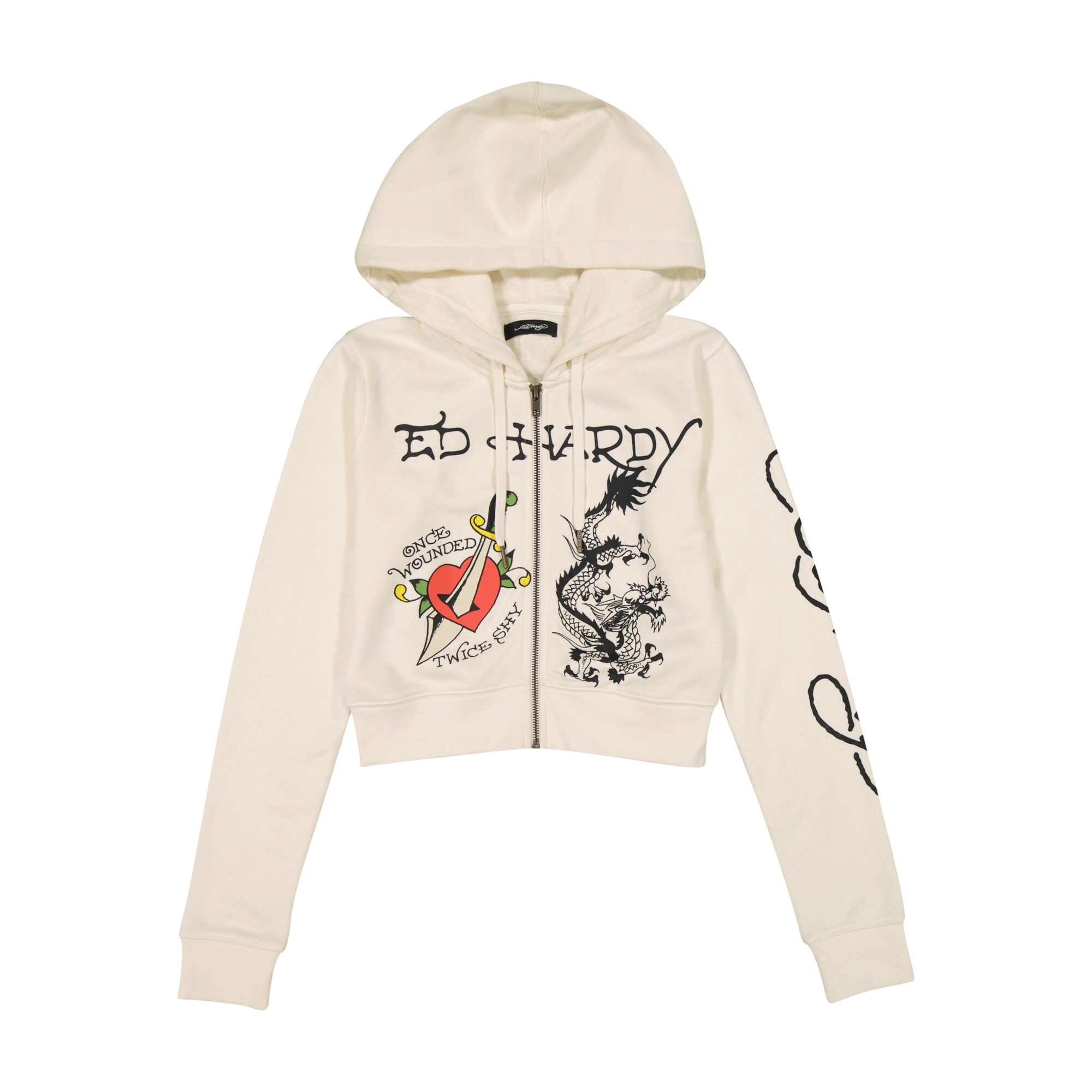 DAGGER HEART CROPPED HOODIE
