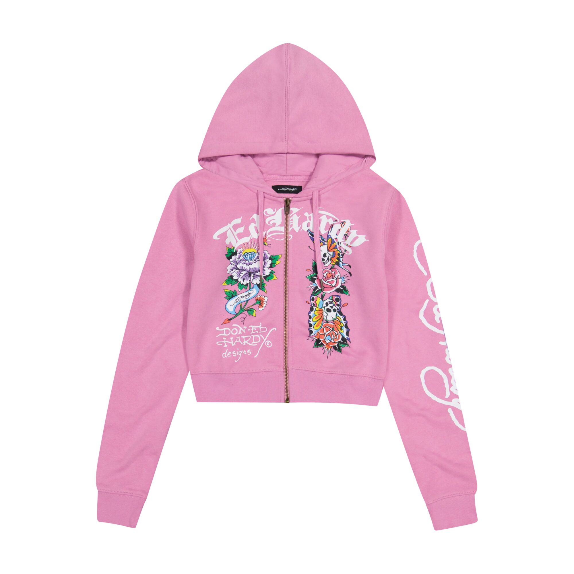 FLOWER SKULL FRONT HOODIE