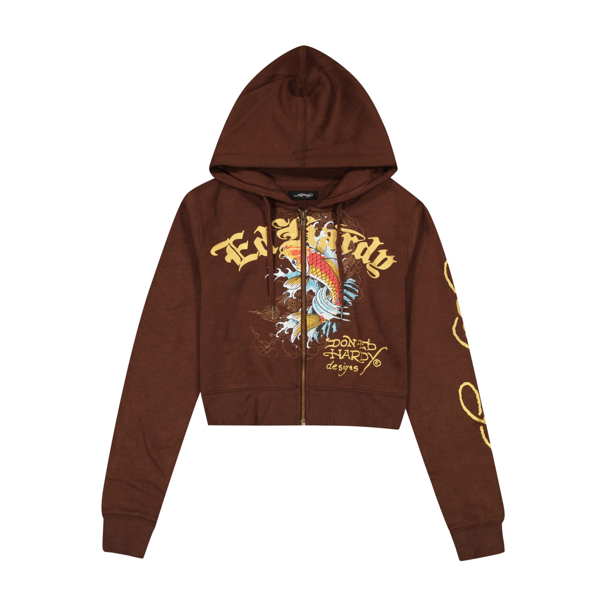 KOI FISH Y2K ZIP FRONT HOODIE
