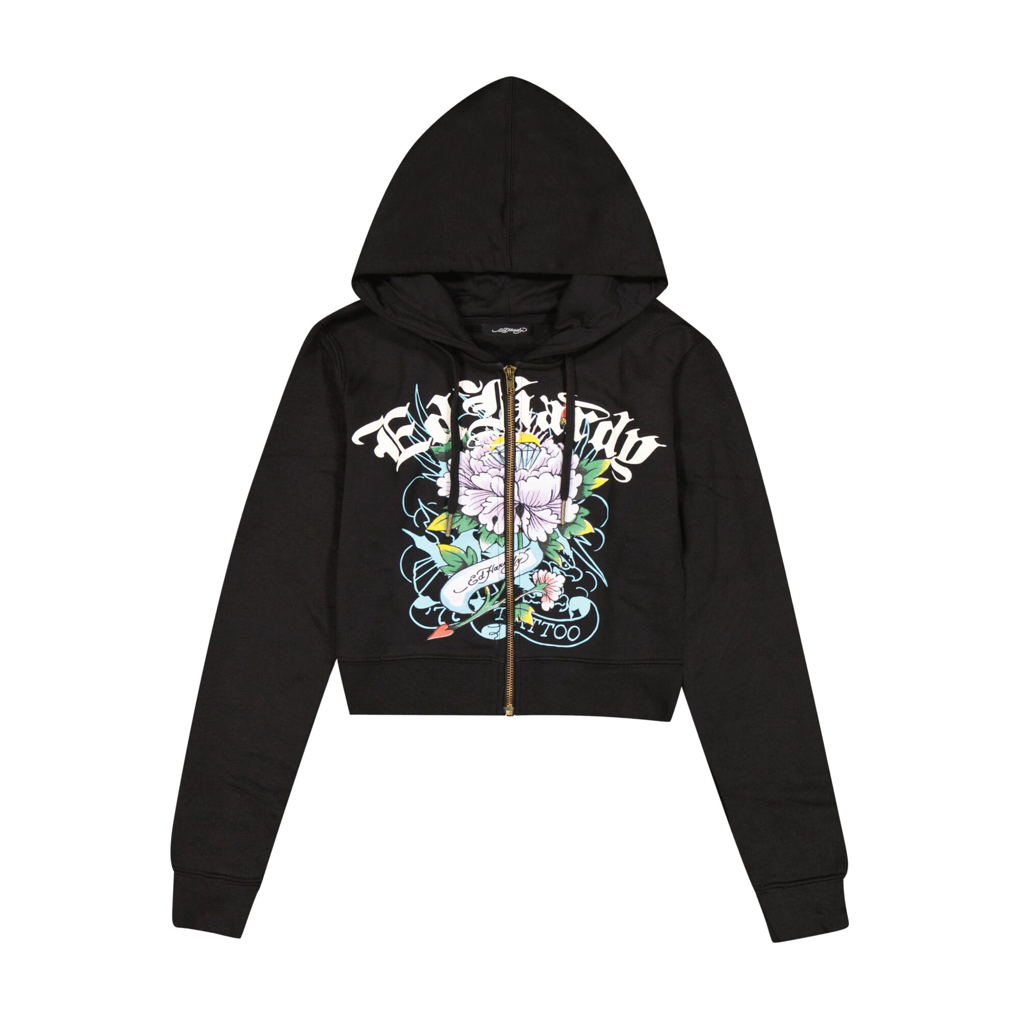 ICE FLOWER ZIP FRONT HOODIE