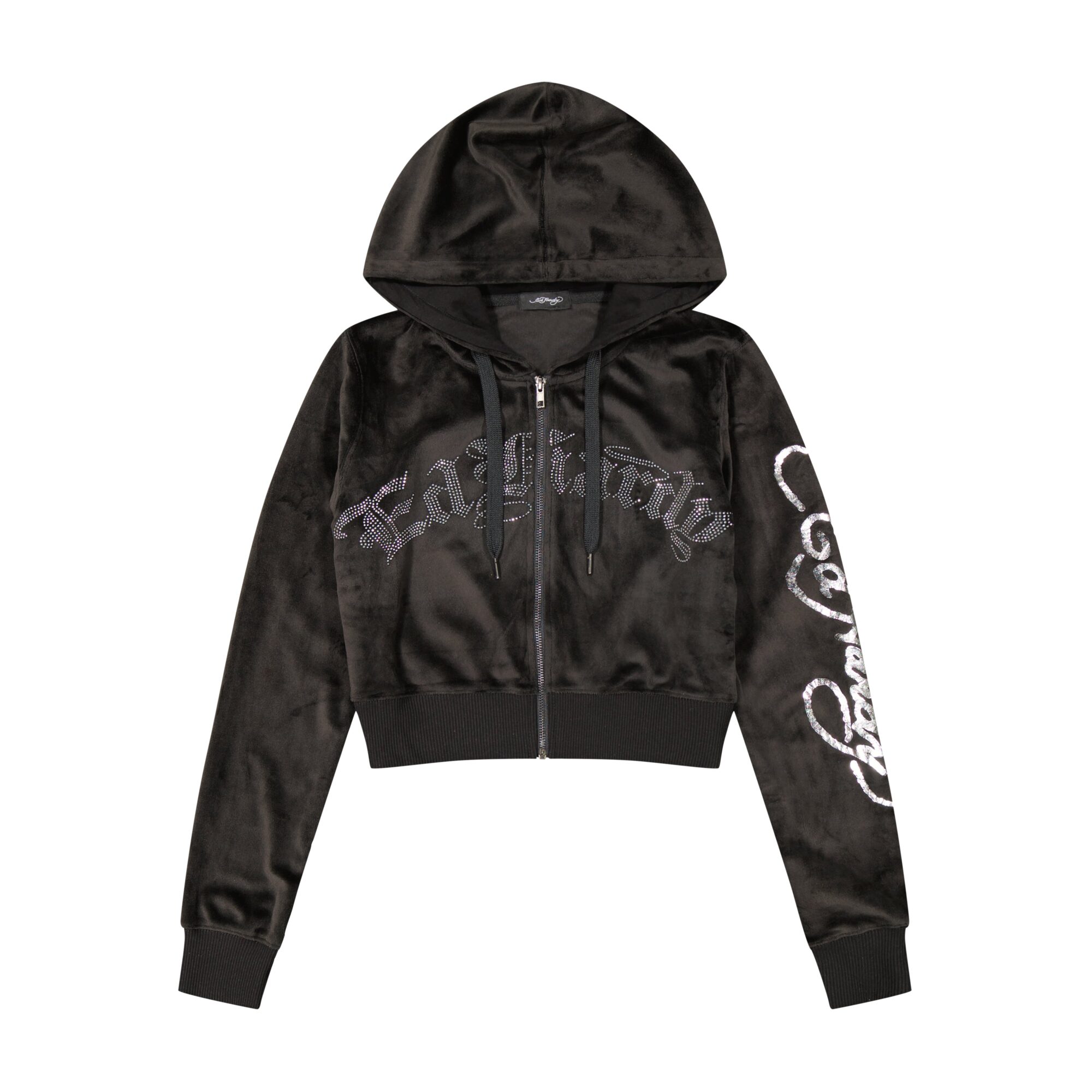 TIGER HEAD Y2K VELOUR HOODIE