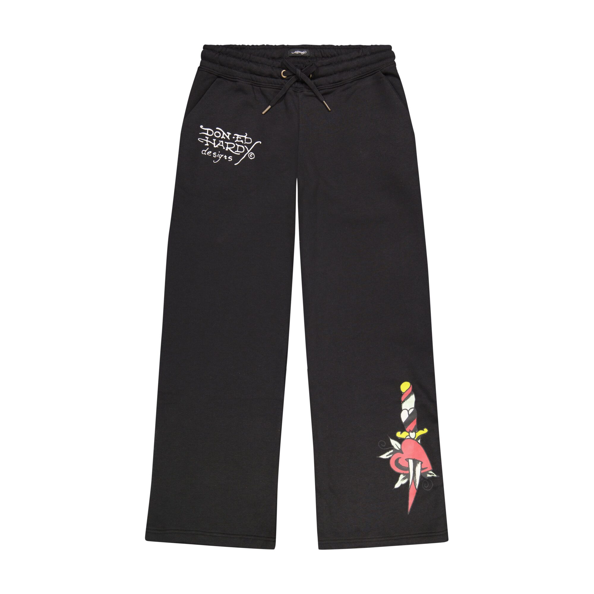 DAGGER HEART SWEATPANTS - BLACK