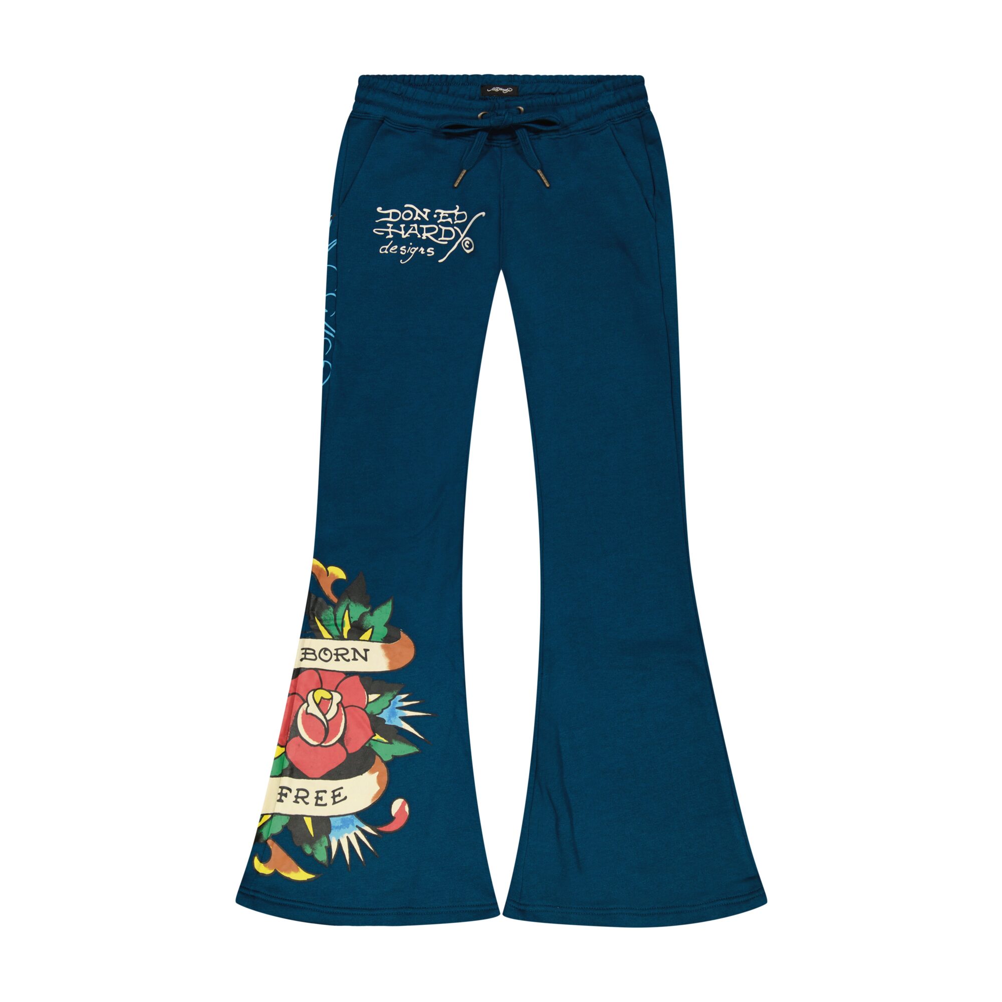 FLAME ROSE BOOT CUT SWEATPANTS