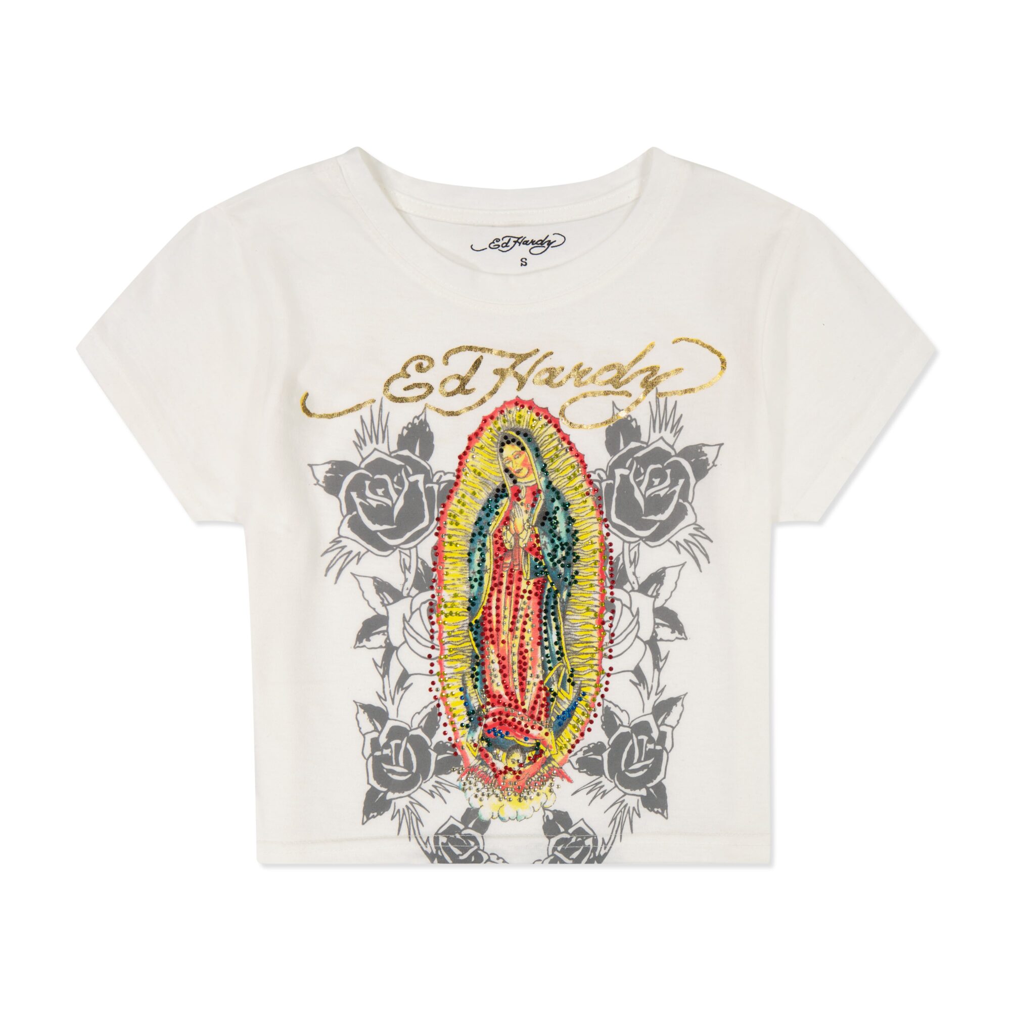 RHINESTONE MARY BABY TEE