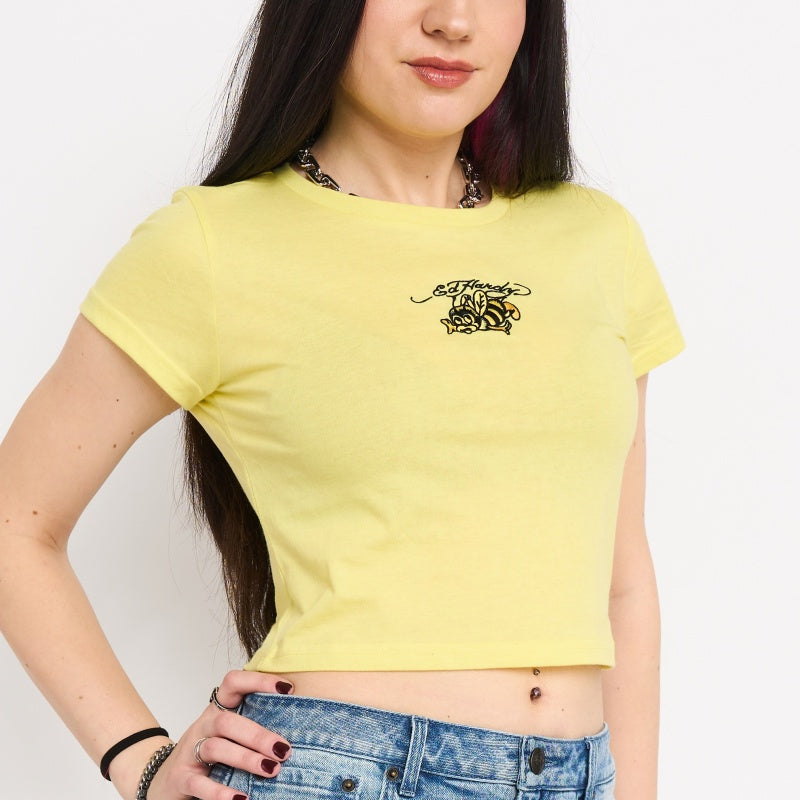 BUMBLEBEE EMBROIDERED BABY TEE