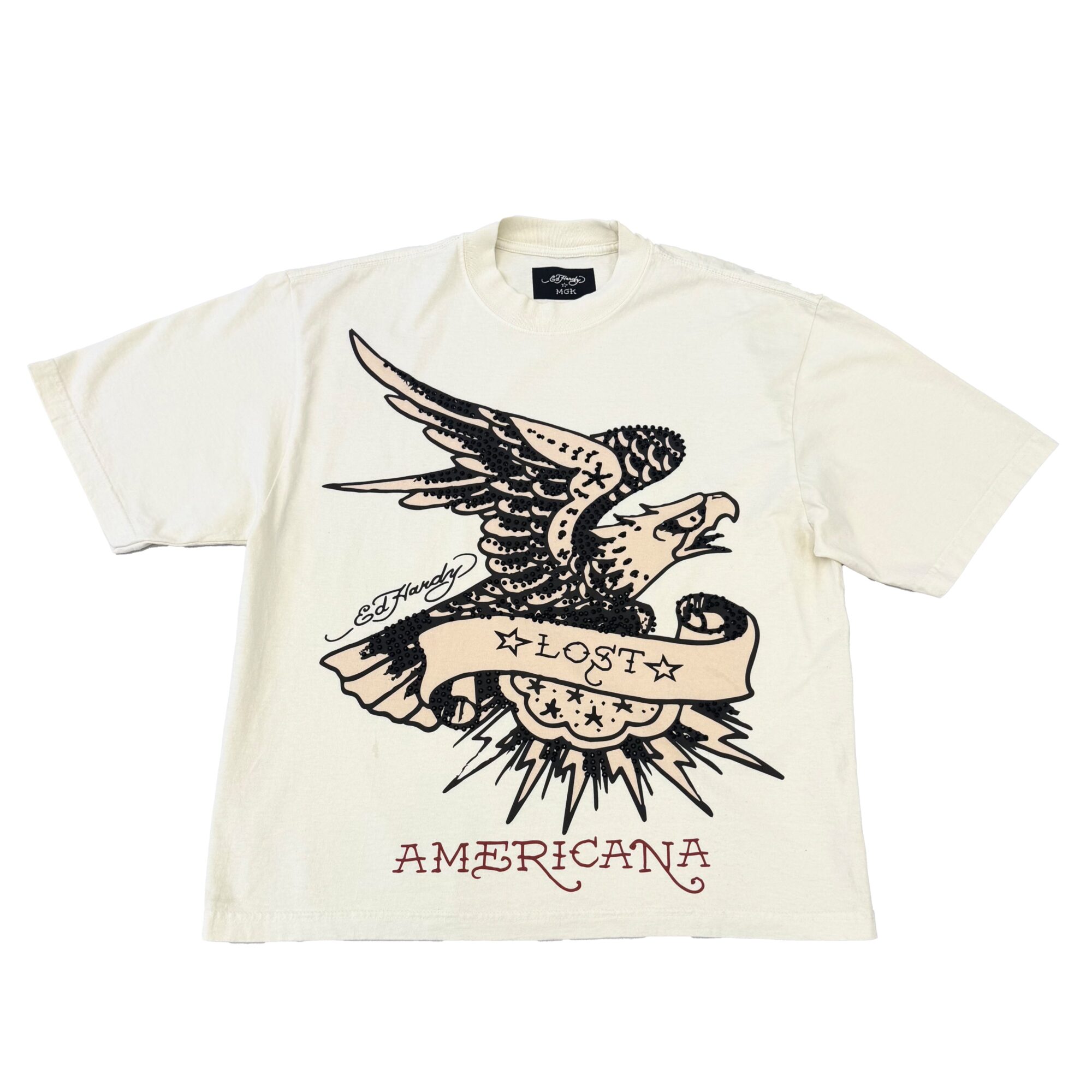 LOST EAGLE RHINESTONE BOXY TEE