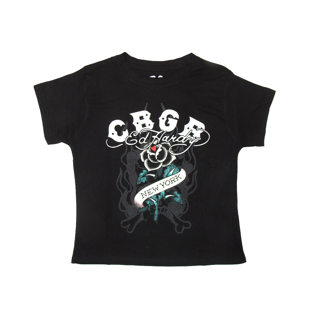 CBGB NY ROSE CAP SLEEVE TEE