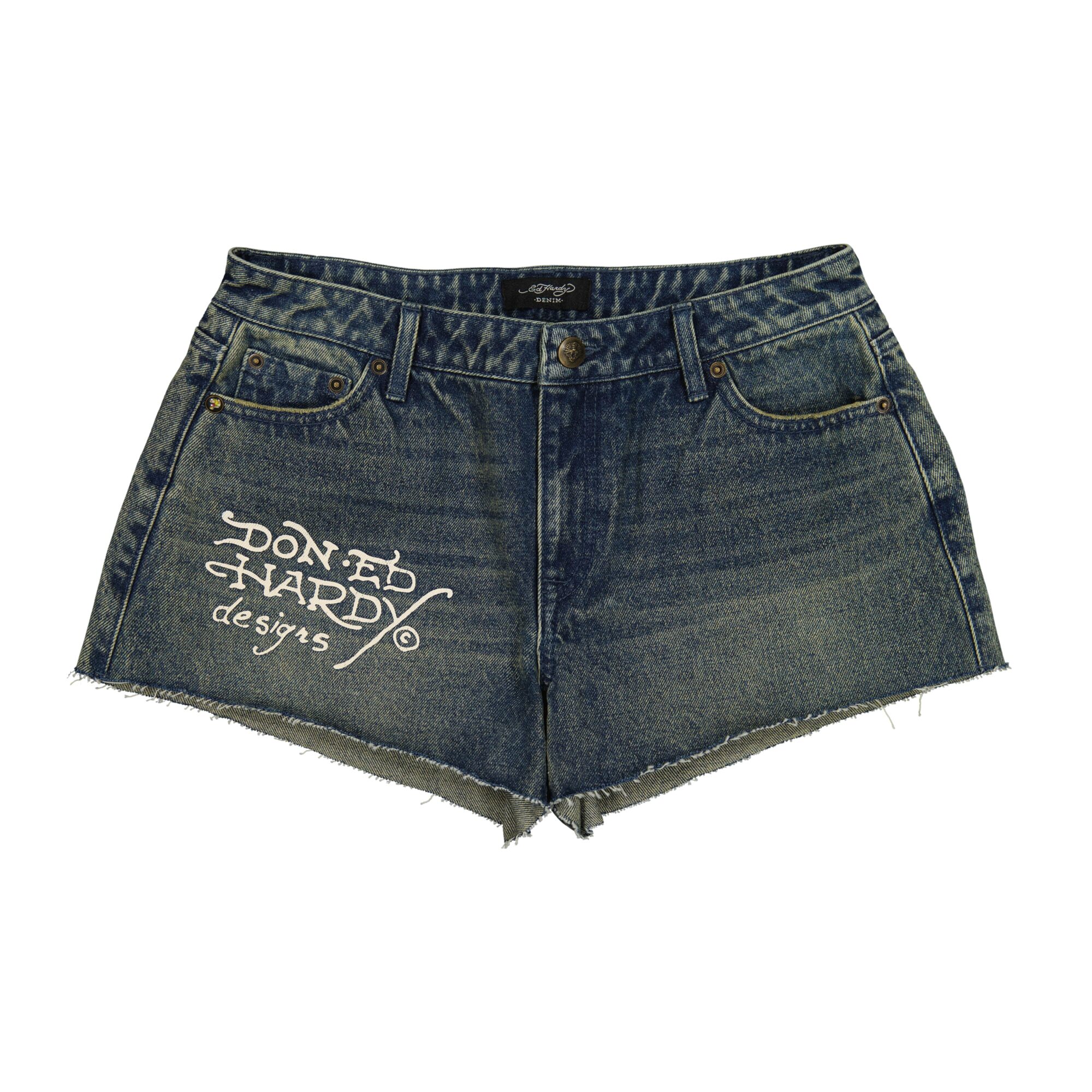 HEART DAGGER DENIM SHORT