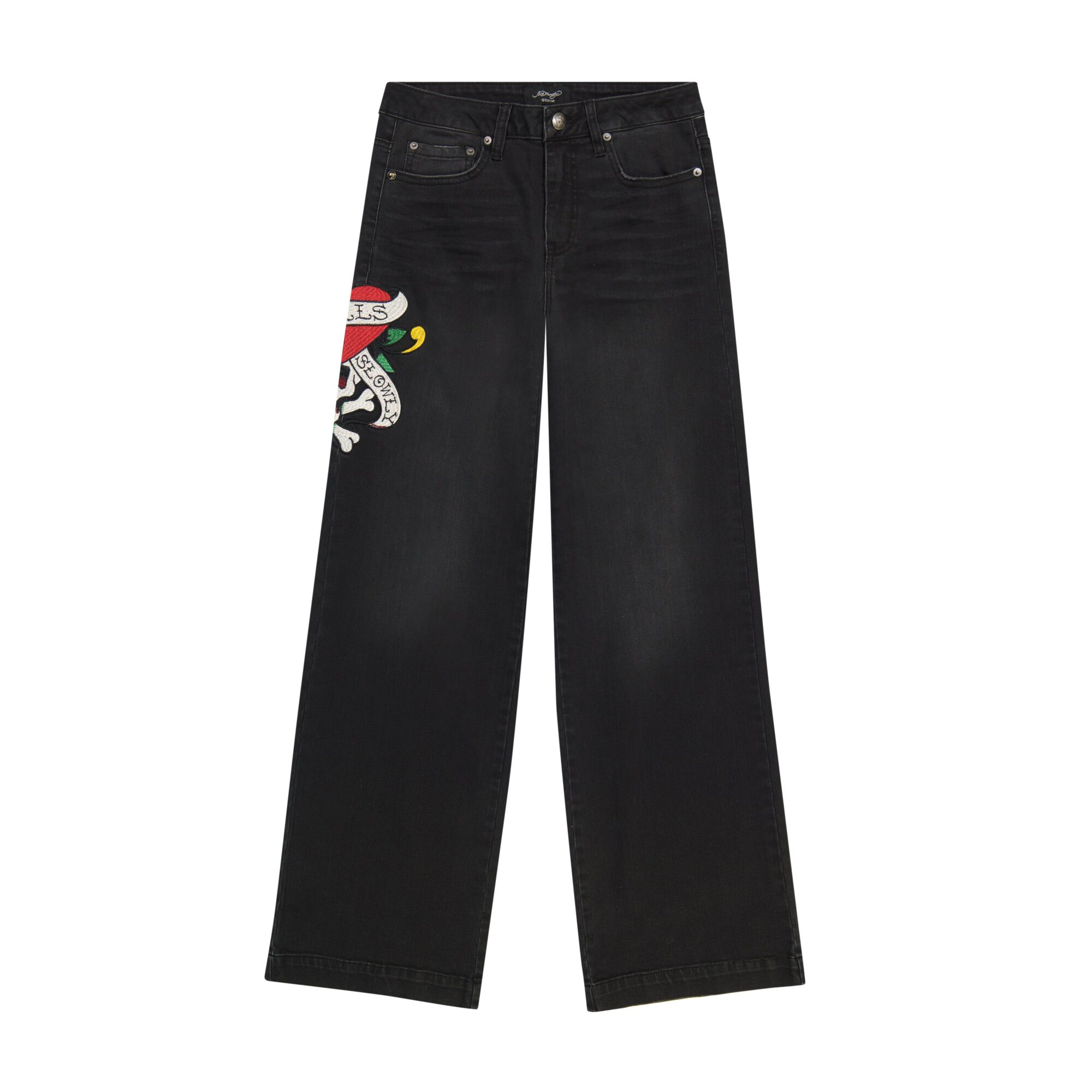 LKS SKULL WIDE LEG JEAN