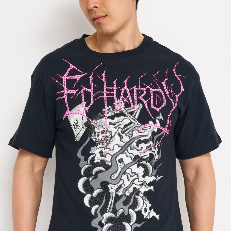 REAPER GHOST RHINESTONE BOXY TEE
